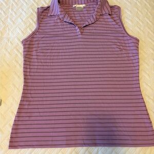 Women’s XL Nike Golf Purple Striped Collared Tank